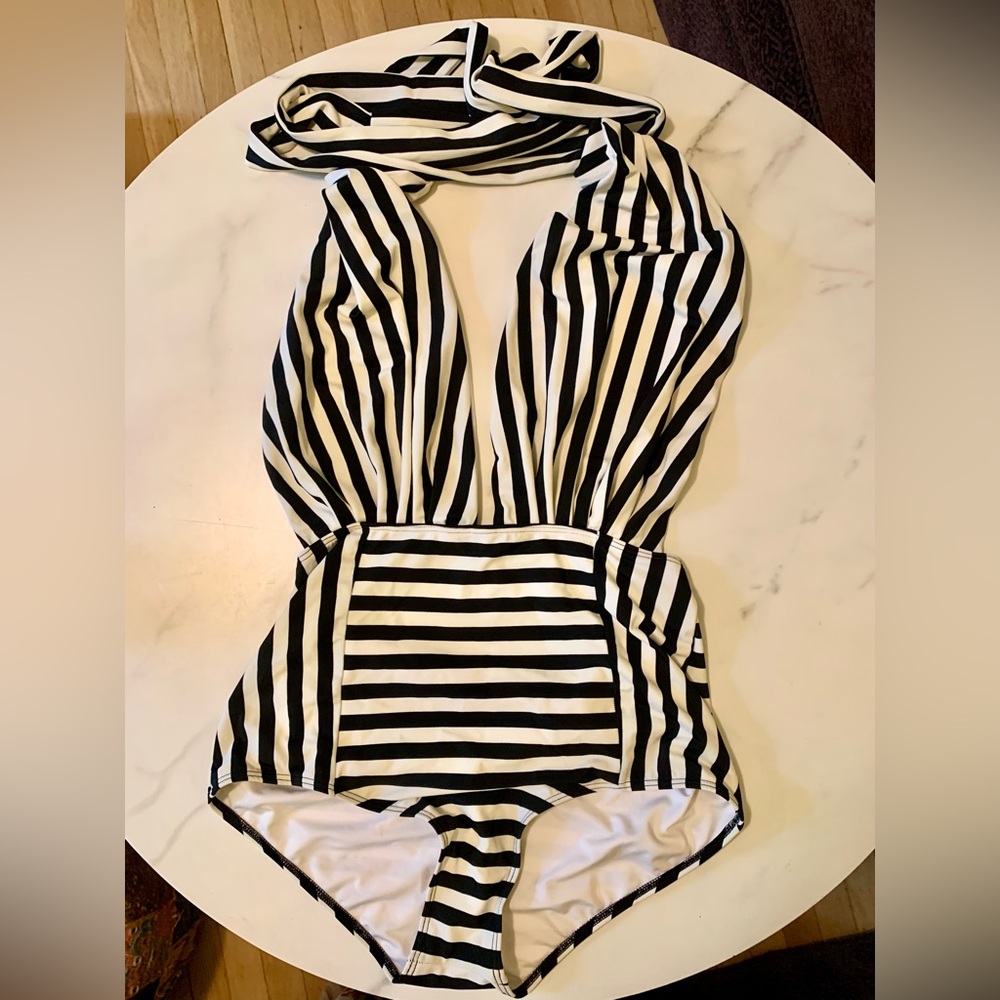 Retro Striped “Barbie” One Piece